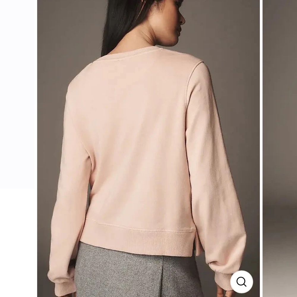 New Anthropologie Beaded Bow Sweatshirt - Picture 3 of 5